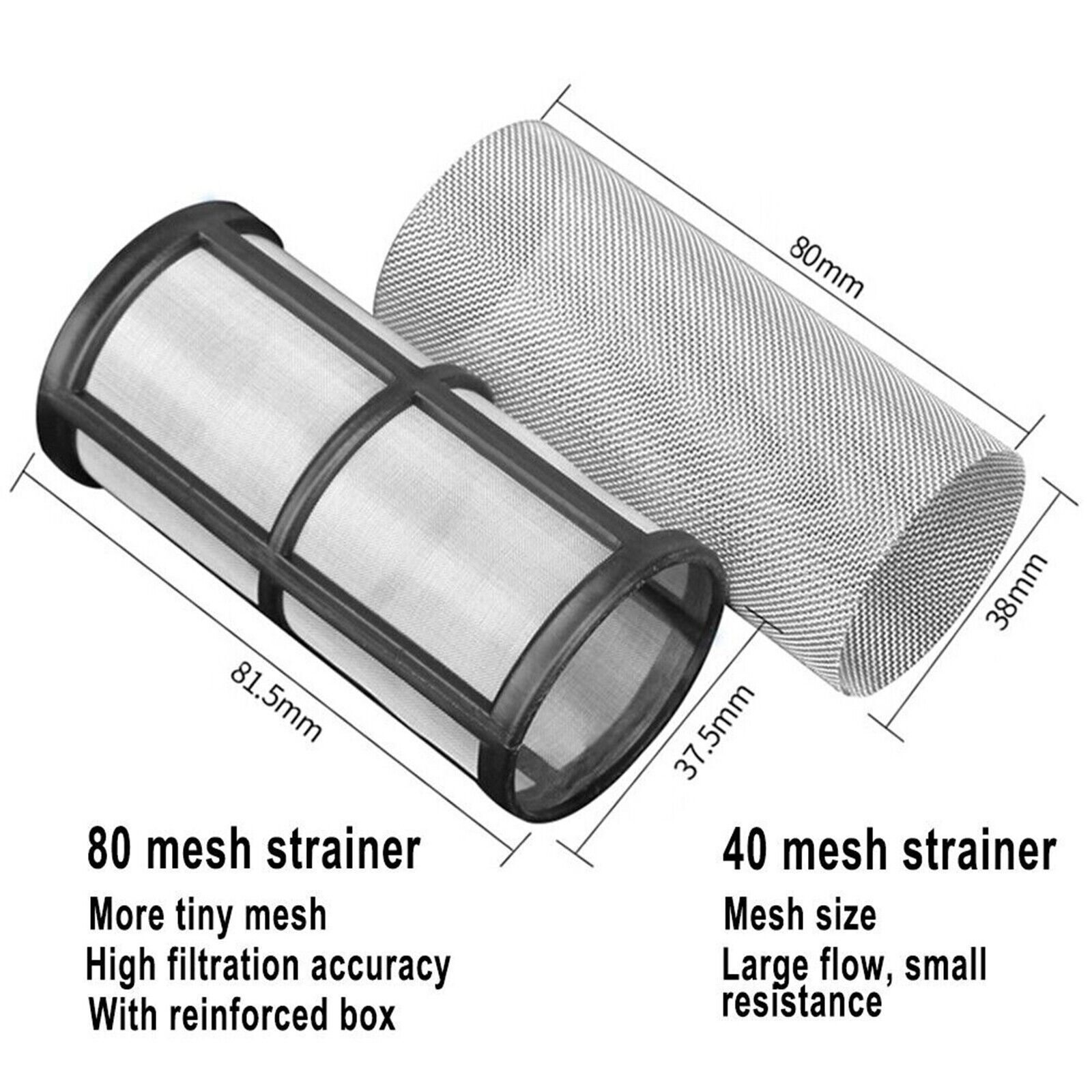1/2″ 3/4″ 1″ Inline Mesh Strainer Water Pump Filter Screen Garden Irrigationo0