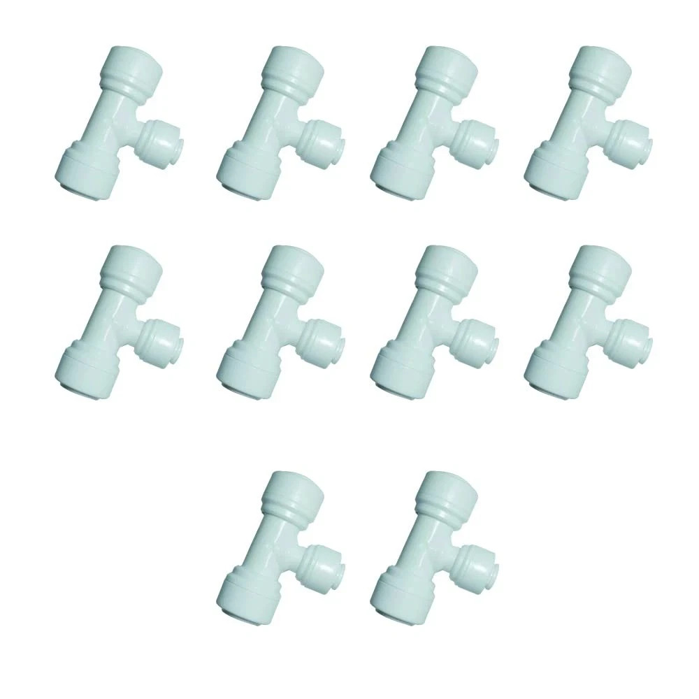 YZM Tee 3/8″ to 1/4″ OD tube Quick 10 Count (Pack of 1), Copper