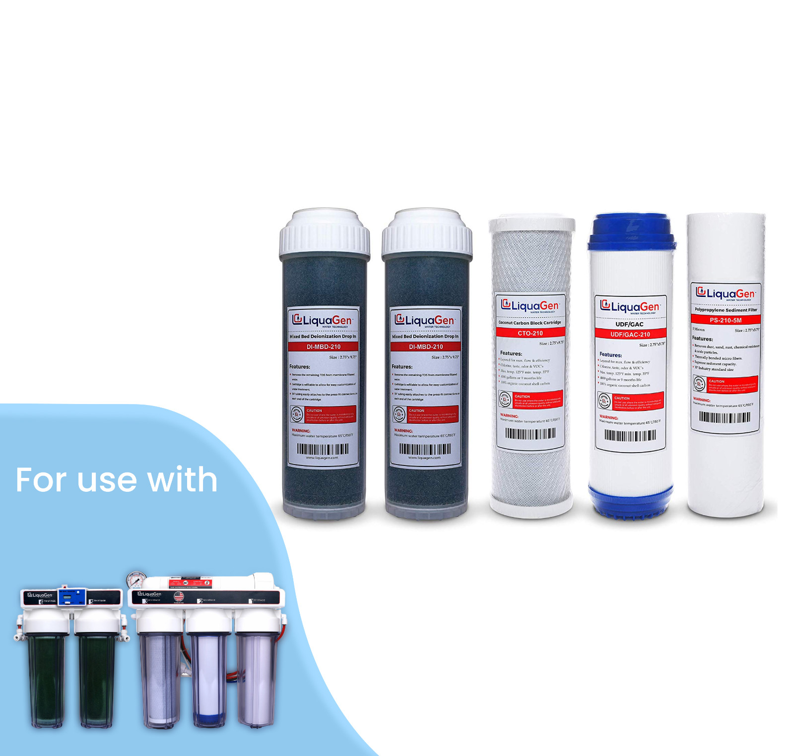RODI 6 Stage Replacement Filter Kit + Filters & Pre Filled DI Resin – 0 TDS