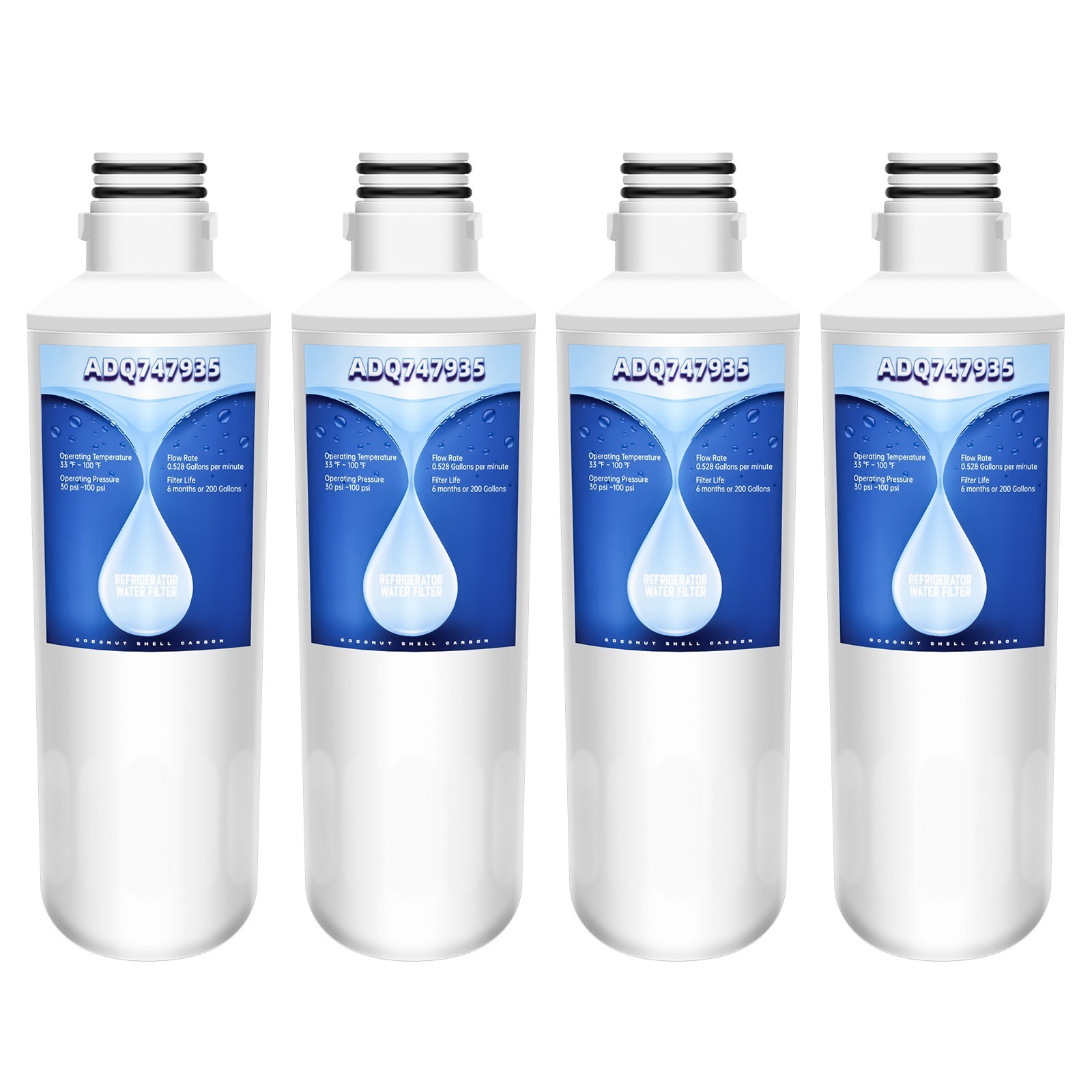 Refrigerator Water Filter Replacement For LG ADQ747935 / Kenmore 46-9980 BPA-Fre