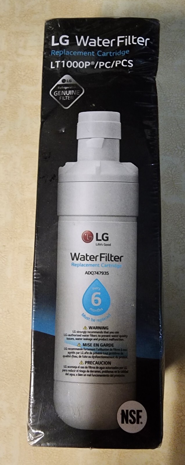 LG LT1000P Water Filter – ADQ747935 (White)