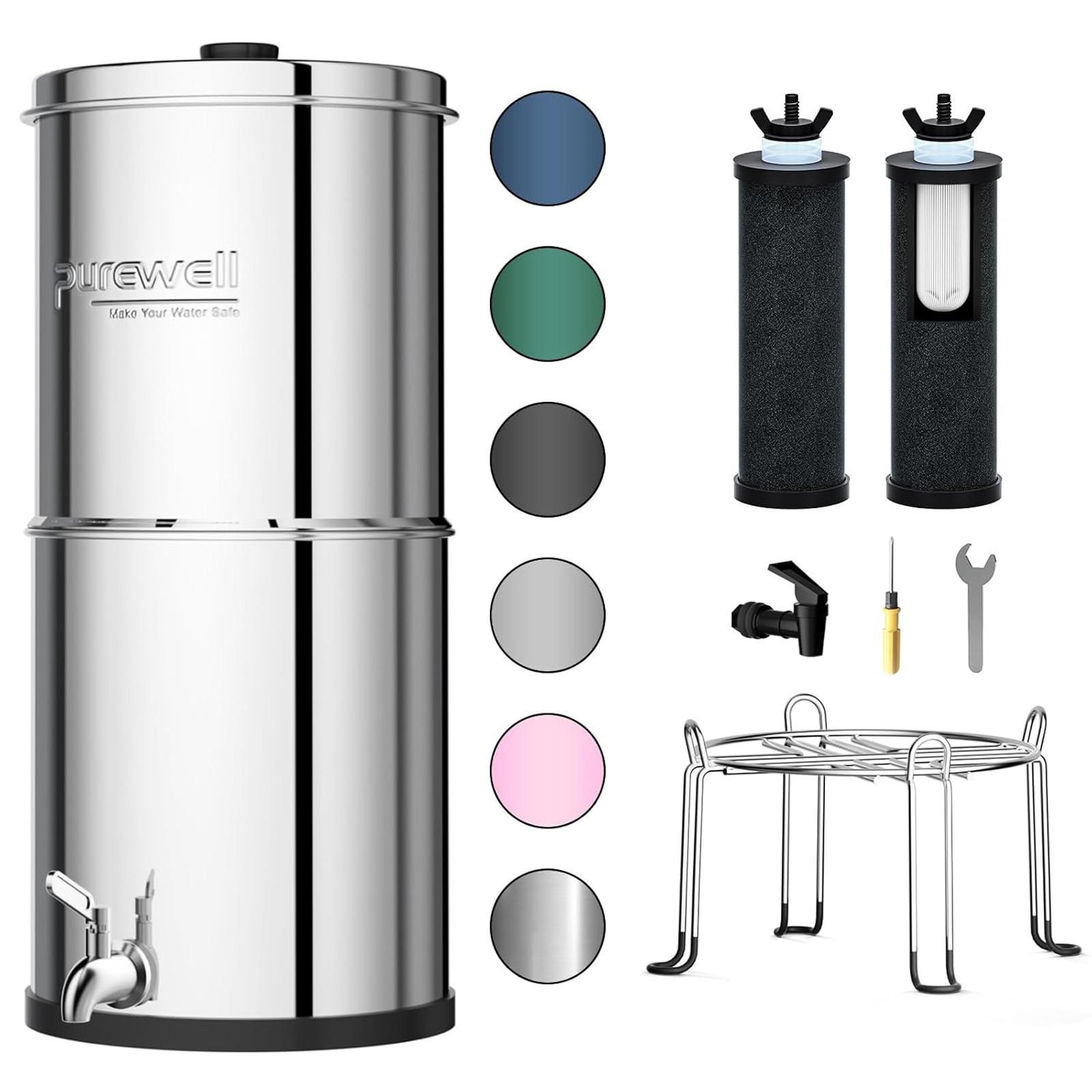 3-Stage Ultra-Filtration Gravity Water Filter System NSF/ANSI 42 372