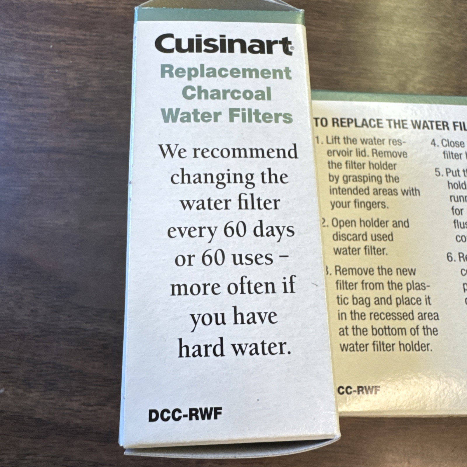 LOT OF 2 PACKS Cuisinart Replacement Charcoal Water Filters 2 per box = 4 total