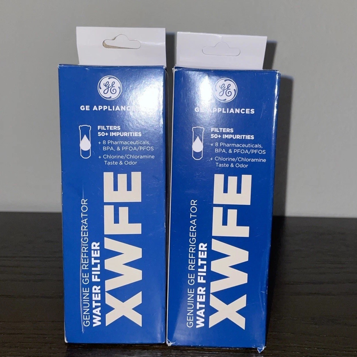 2 NEW GE XWFE Refrigerator Water Filter White OEM original without Chip /NO CHIP