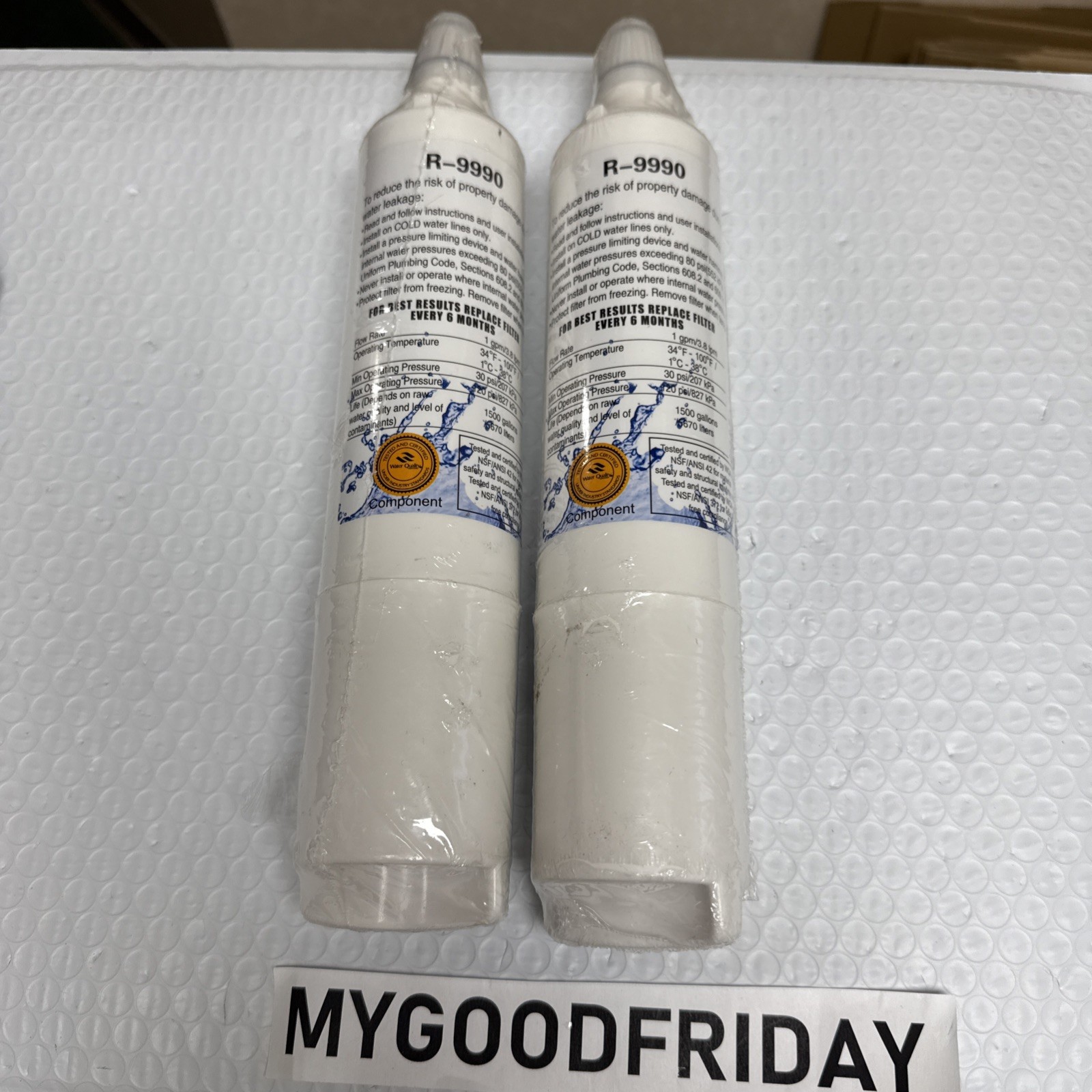 Refresh LG LT600P R-9990 Replacement Water Filter For LG & Kenmore (2 Pack)