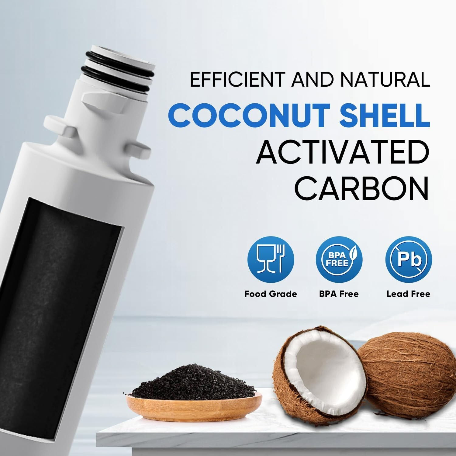 PUREPLUS RWF4700AB Fit for LT1000P Water Filter & Air Filter AF004 3 Pack