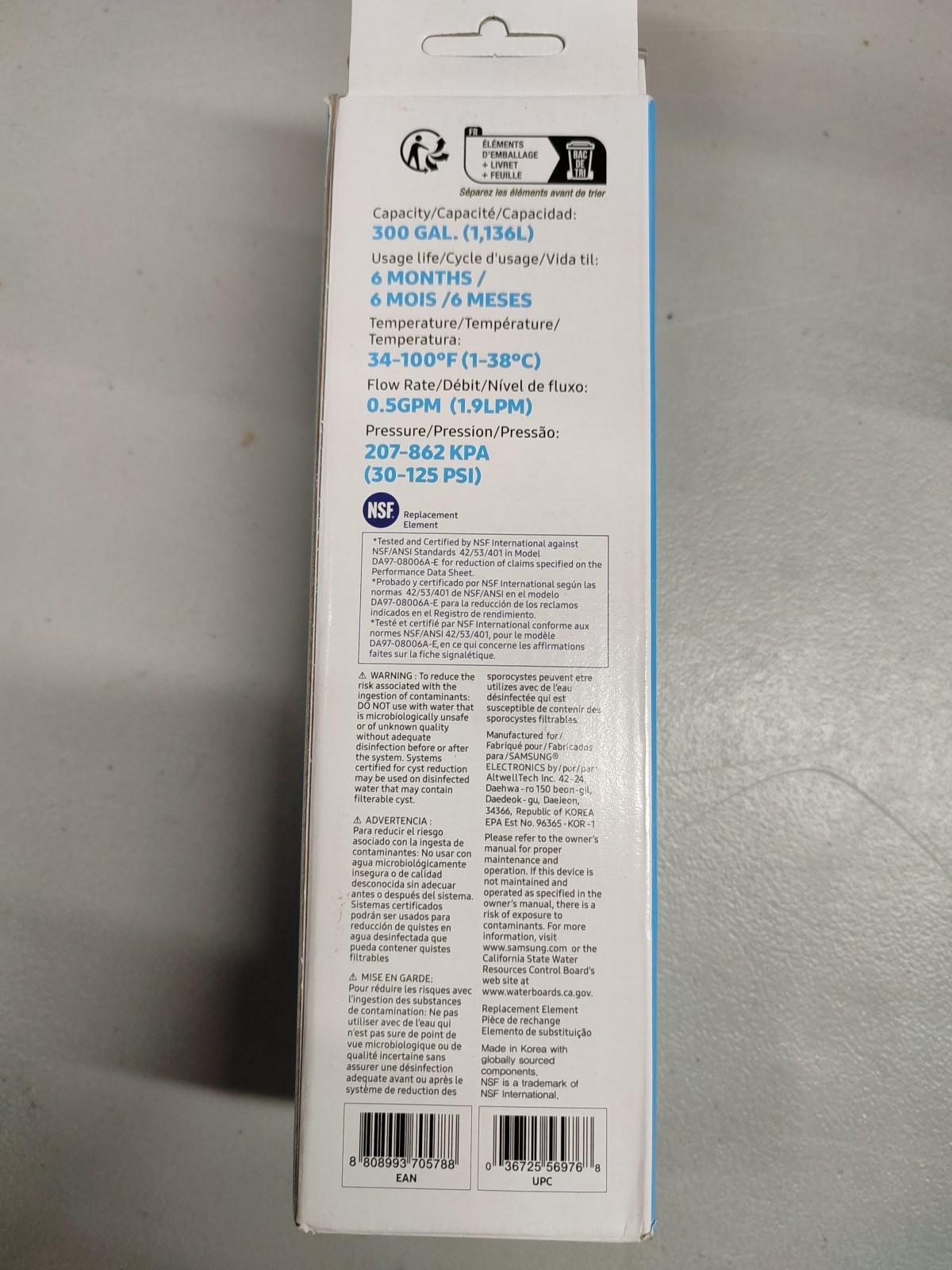 Samsung DA2900020B2P Filter