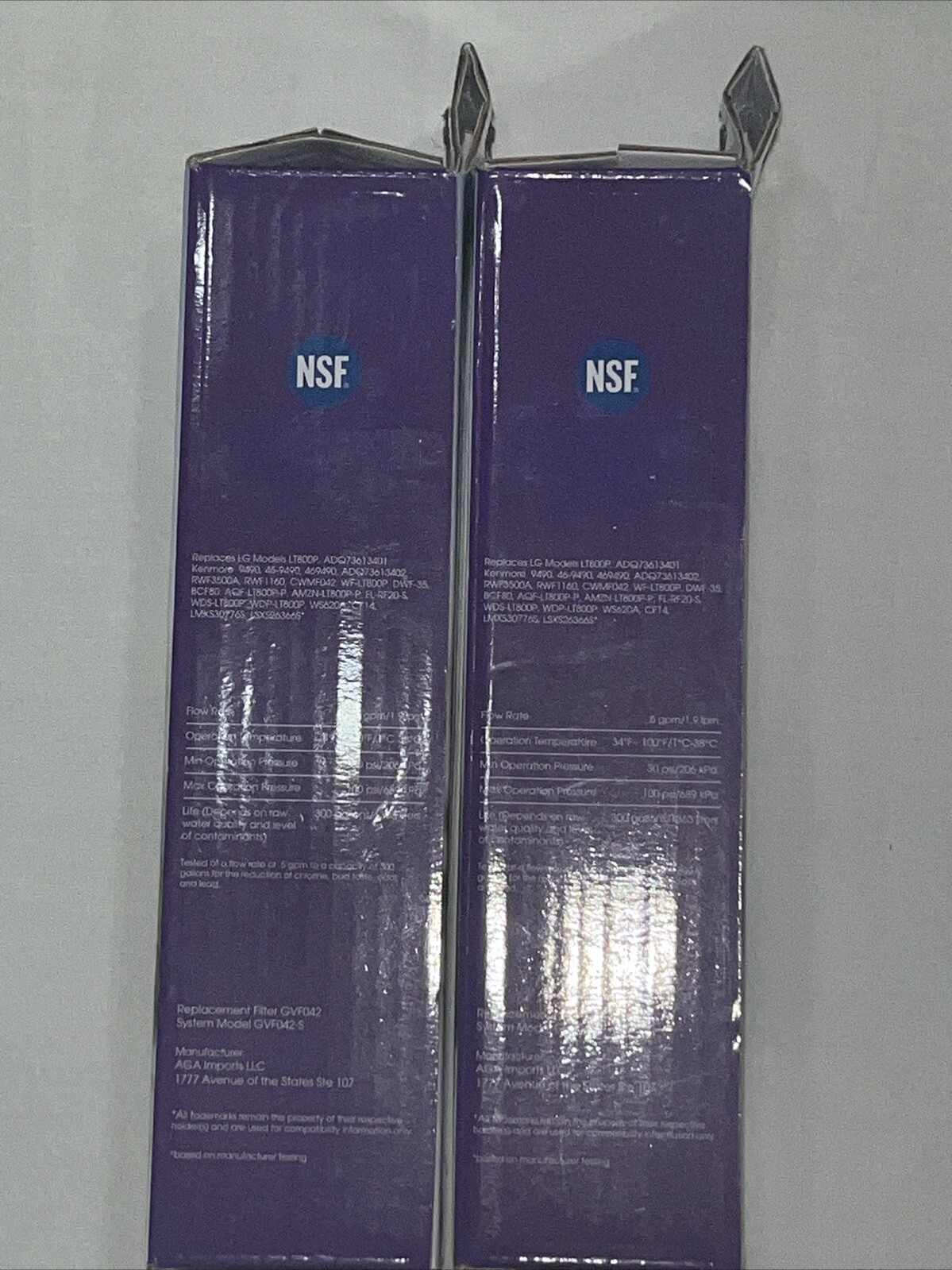 2 Great Value Replacement Refrigerator Water Filter LG LT800P & Kenmore 9490