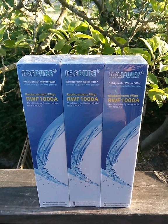New Lot of 3 Sealed Icepure RWF1000A Water Filter LG LT600P Kenmore 46-9990