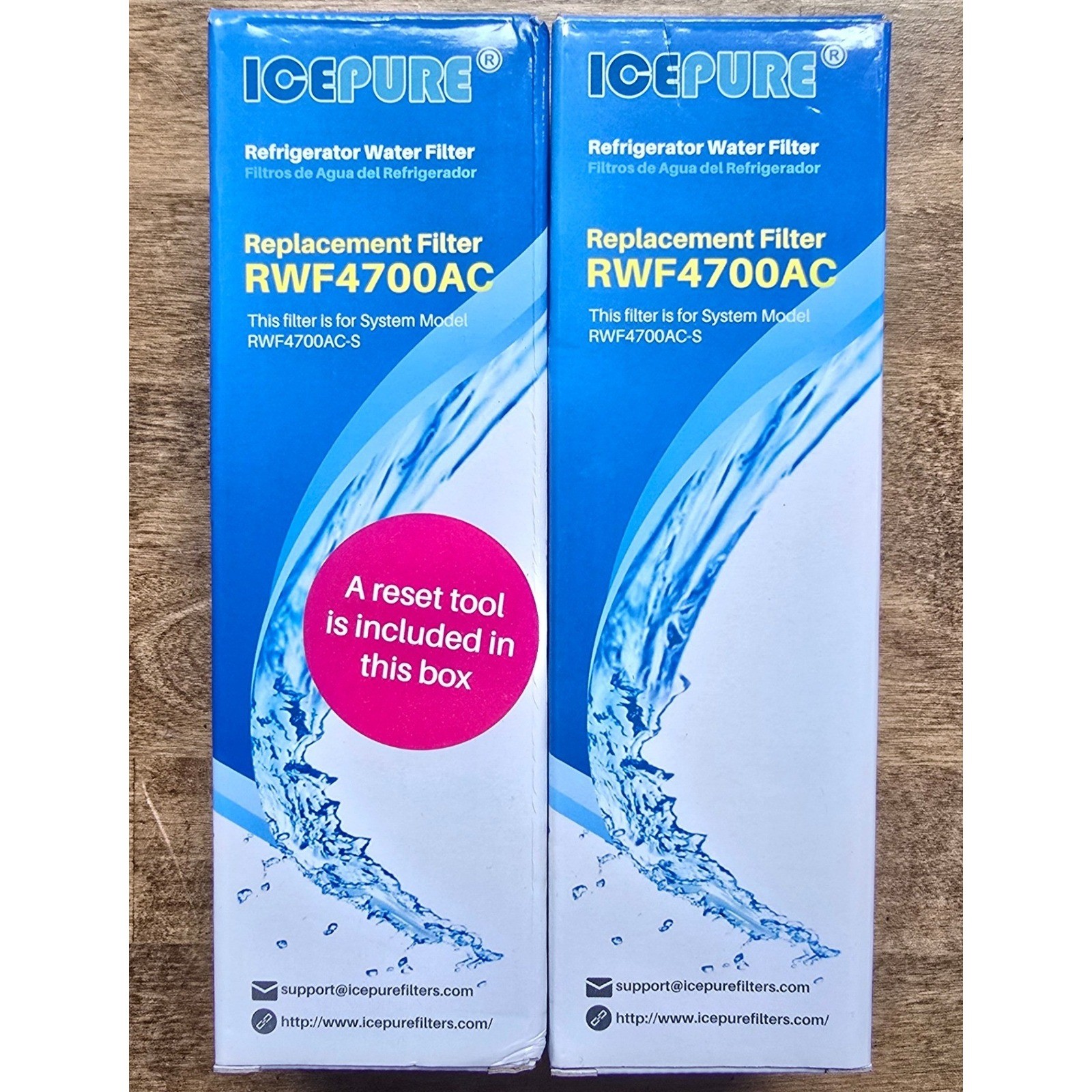 2 PACK RWF4700AC Water Filter Fit for LT1000P, ADQ747935, LMXS28626D, LT1000PC