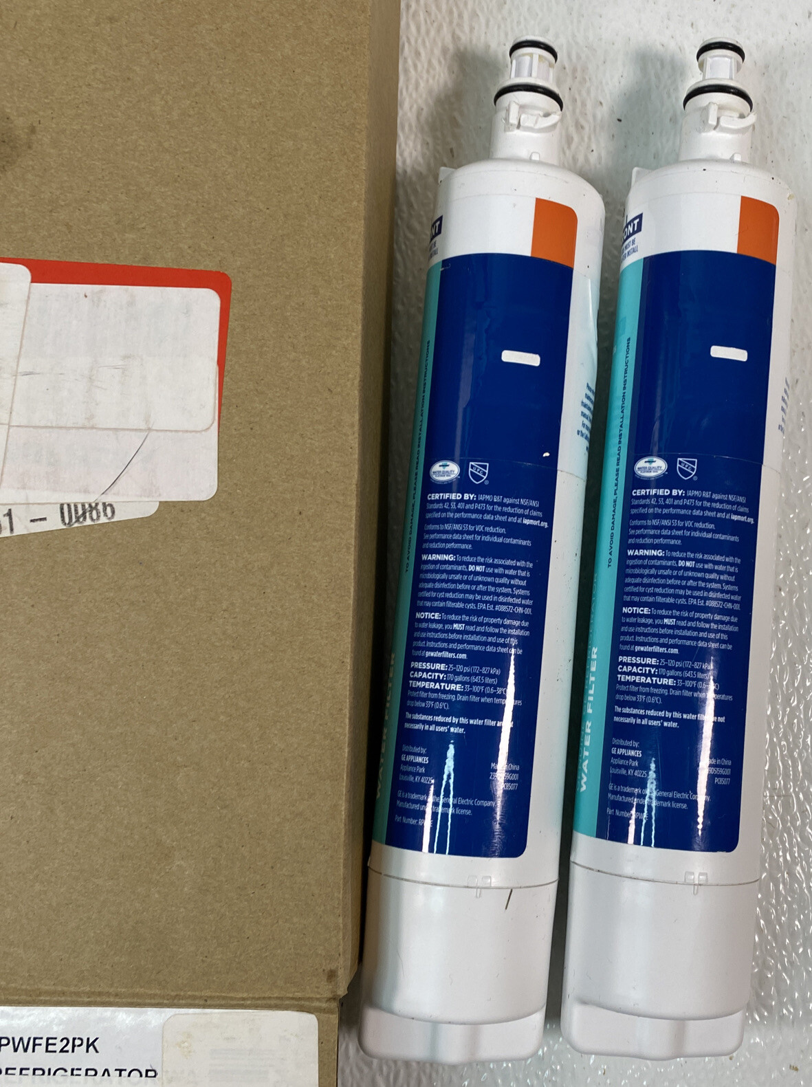 Genuine GE RPWFE Refrigerator Water Filter Smartwater Plus RPWFE 2 Pack
