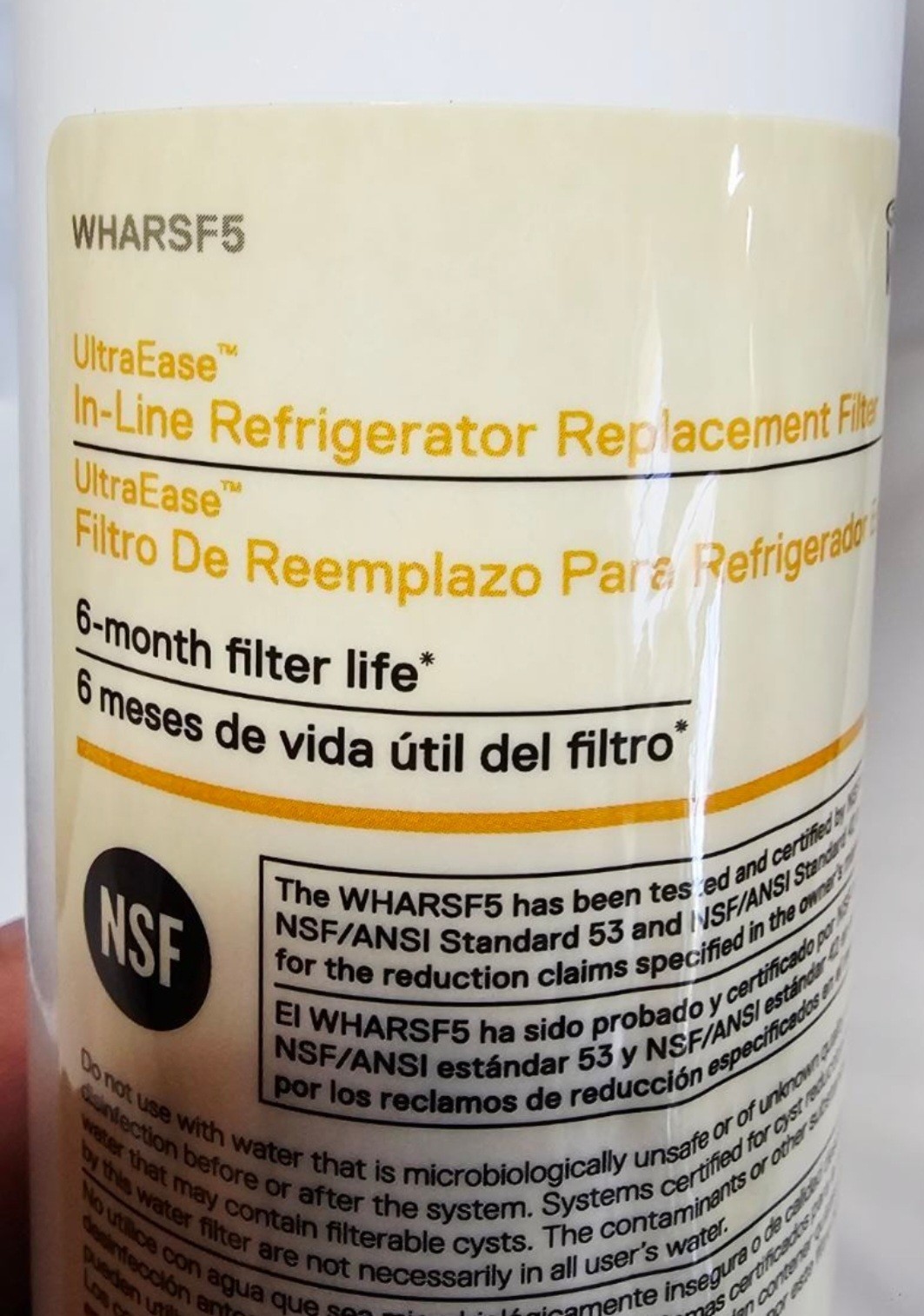 Whirlpool Ultraease In-Line Refrigerator Water Filtration System WHARSS5 NEW