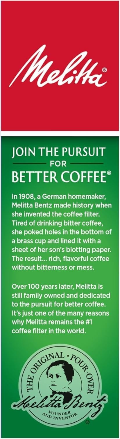 Melitta #4 Cone Coffee Filters, Unbleached Natural Brown, 100 Count
