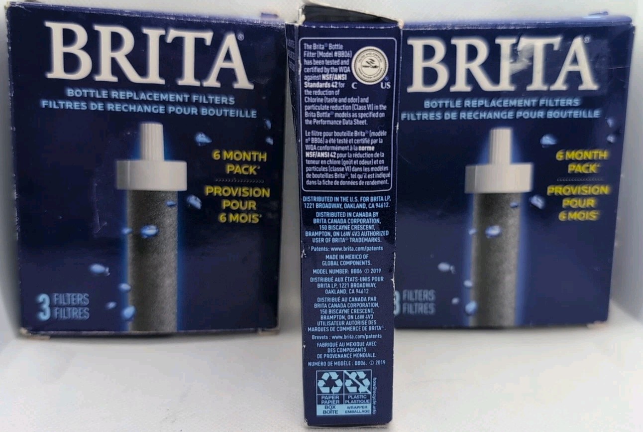 (3) Brita Water Bottle Replacement Filters 3 In Each, 9 Total