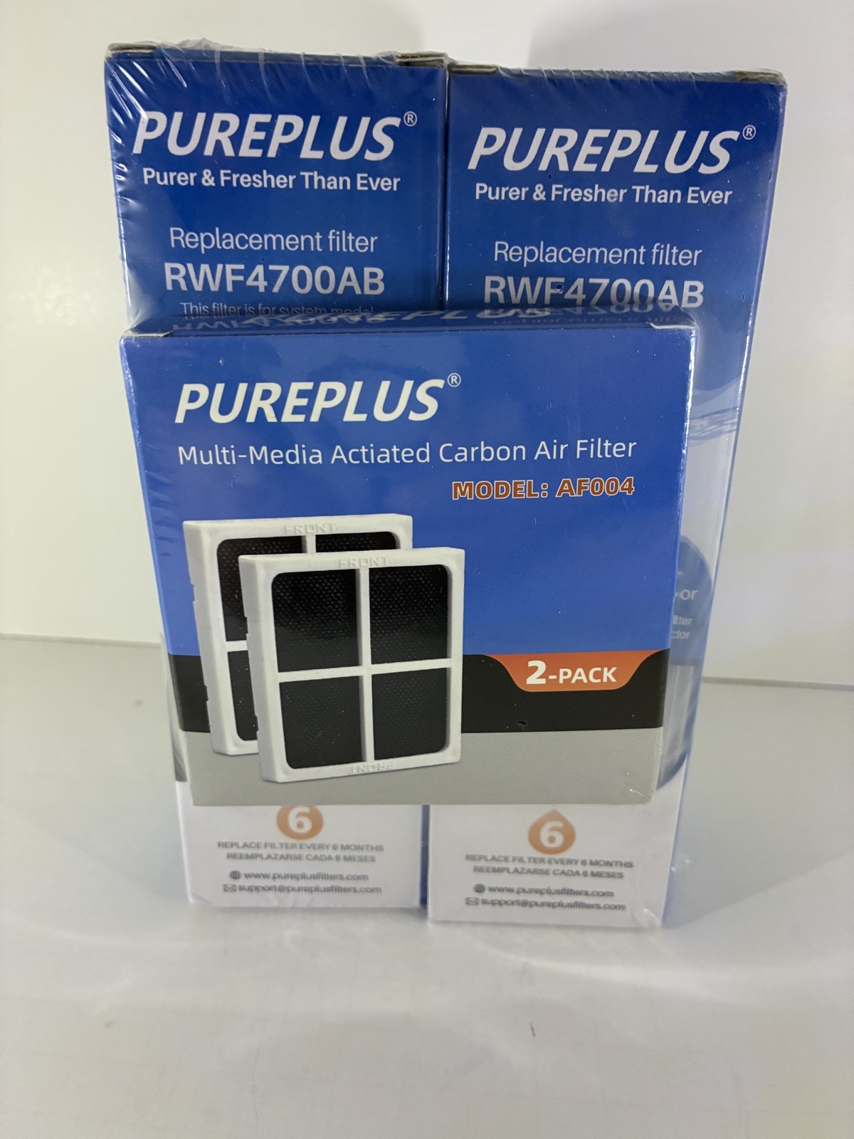 Pureplus RWF4700AC Replacement Refrigerator Water Filter Lot Of 2 & AF004 2 Pk
