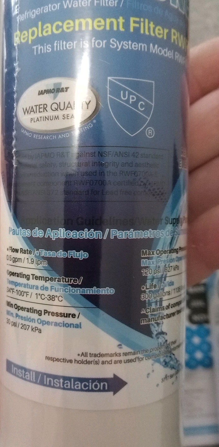 IcePure RWF0700A Water Filters (2)– Box Opened- Filter Still Sealed In Plastic