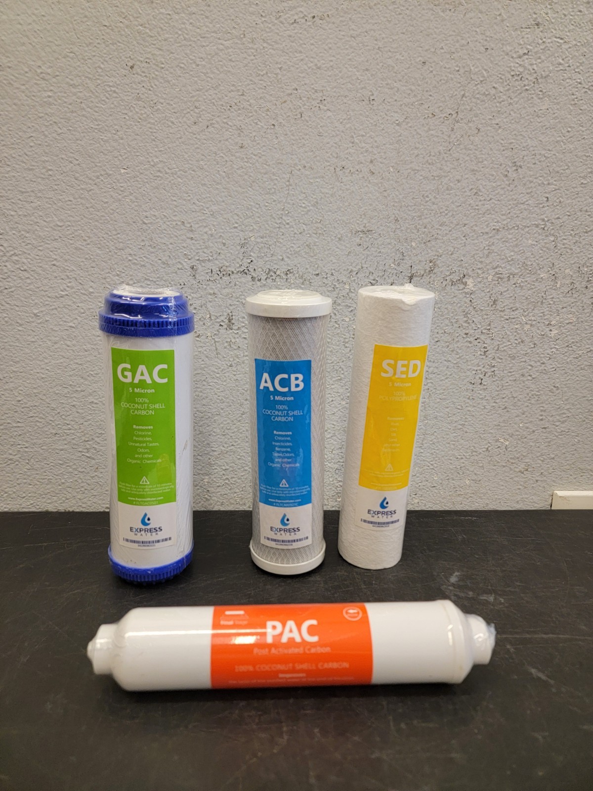 6 Months Alkaline Reverse Osmosis System Replacement Set 4 Filters 50 GPD