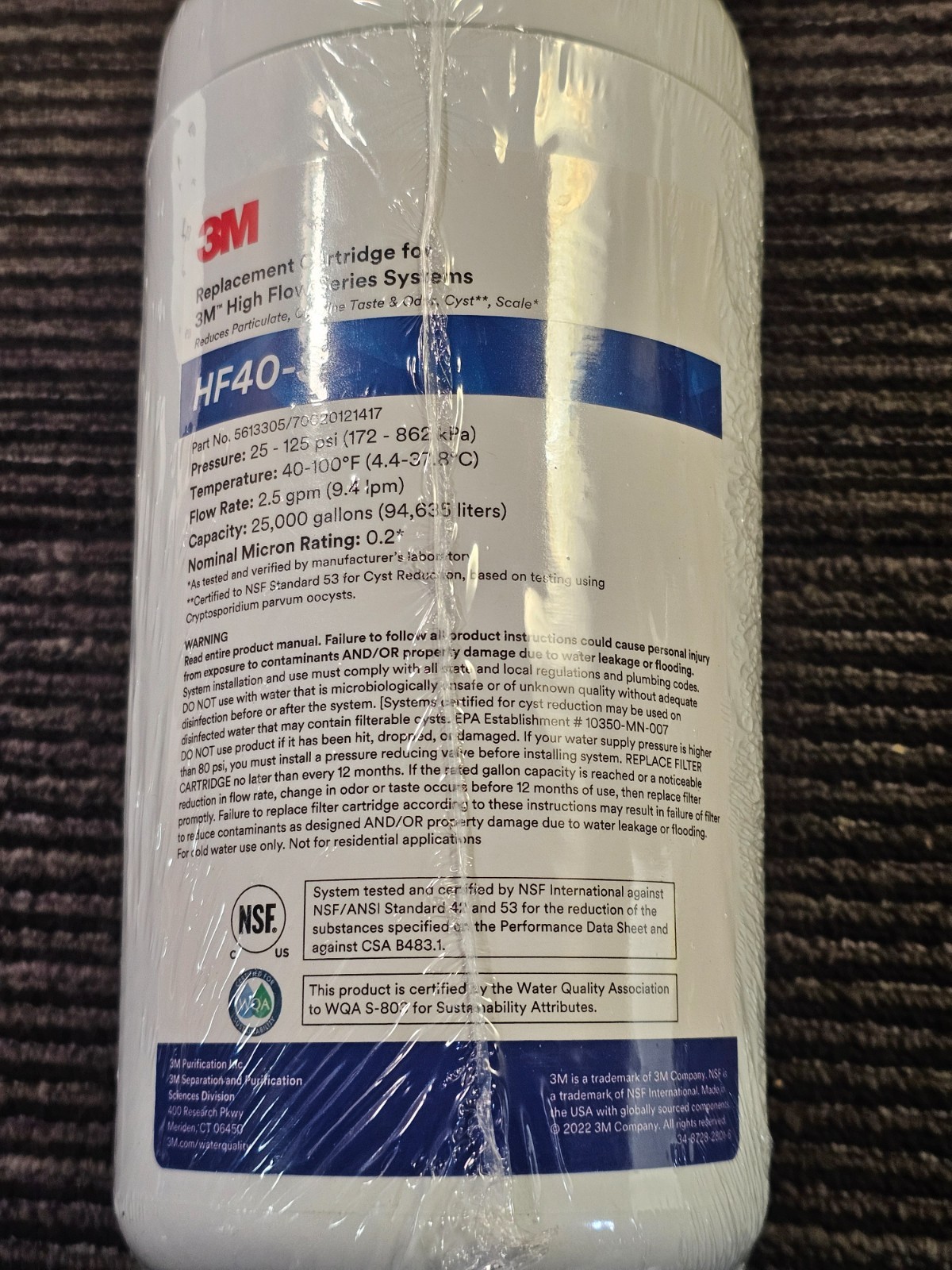 3M 5616203 High Flow Series Filter System 2.1 gpm 3/8 in FNPT ICE140-S