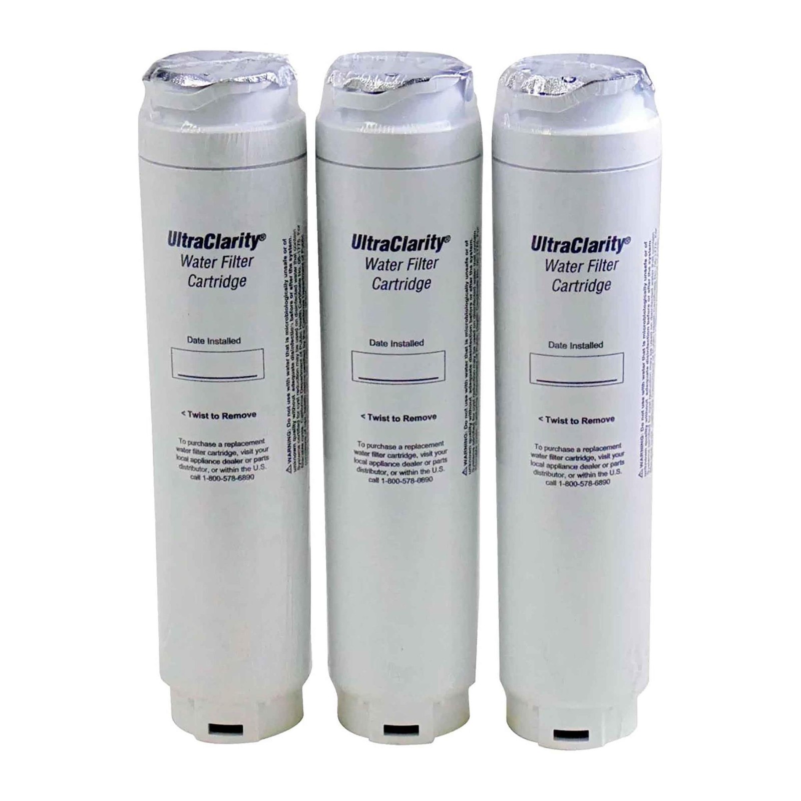 Bosch 11048053 Refrigerator UltraClarity Water Filter (3 Pack) (BORPLFTR10, BORP