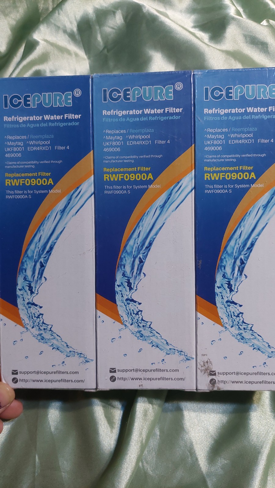 ICEPURE Refrigerator Water Filter RWF0900A Filter New in Box (lot of 3)