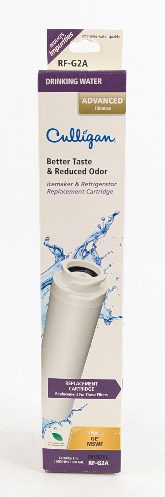 Culligan RF-G2A Advanced Water Filter Replacement Cartridge for GE MSWF – Genuin