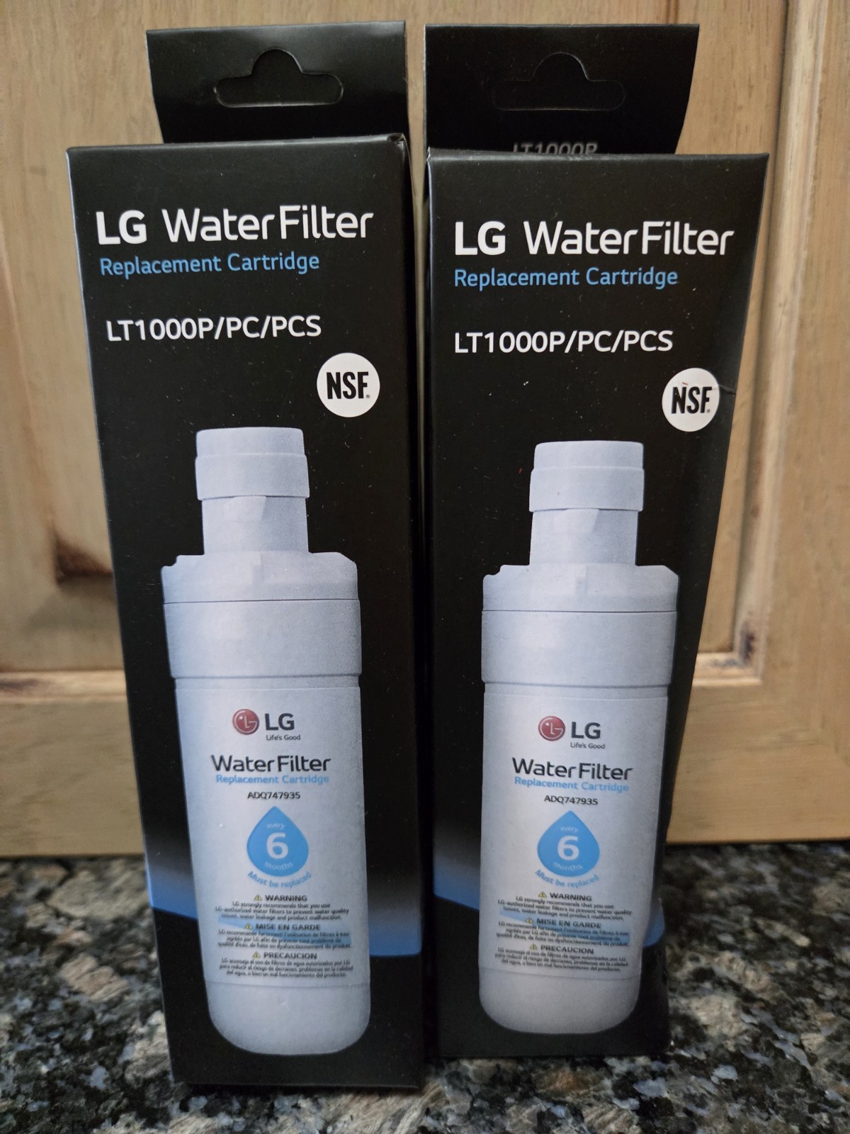 LG LT1000P/6 month Refrigerator Replacement Water Filter 2 Individual Packs