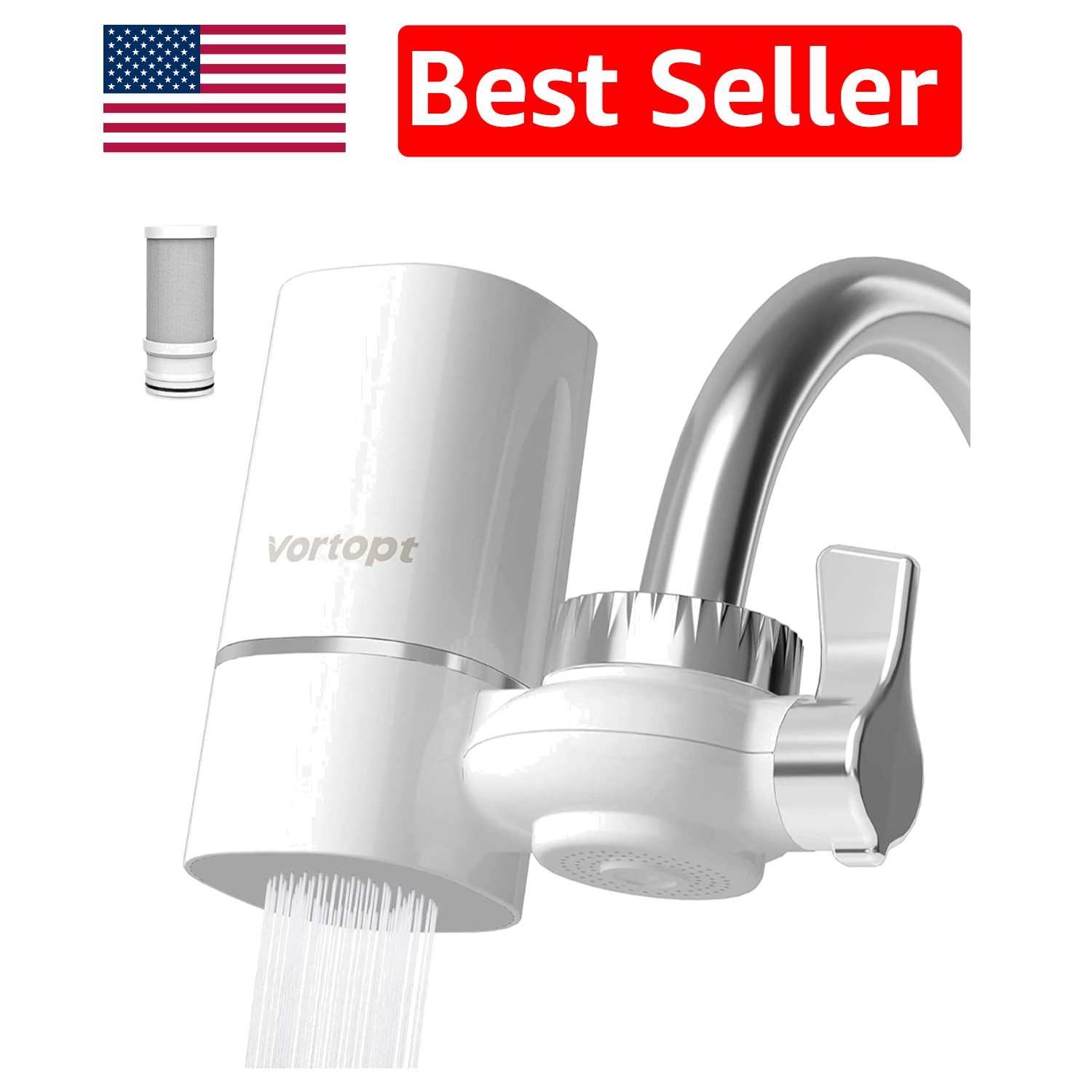High-Performance 5-Stage Faucet Water Filter | NSF Certified, 400 Gallons