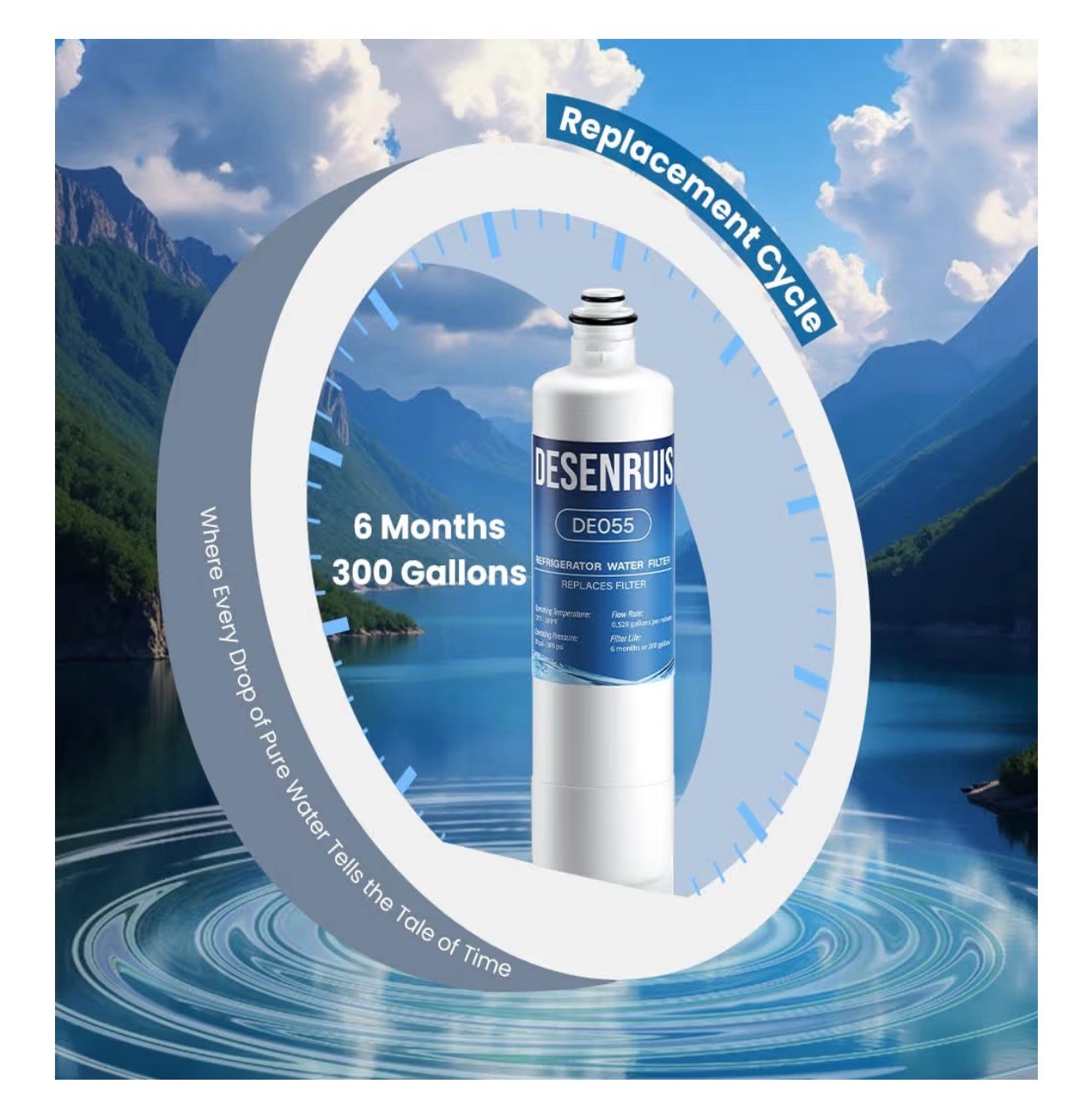 3PK 11032531 BORPLFTR50 Water Filter Replacement for Bosch Thermador and more