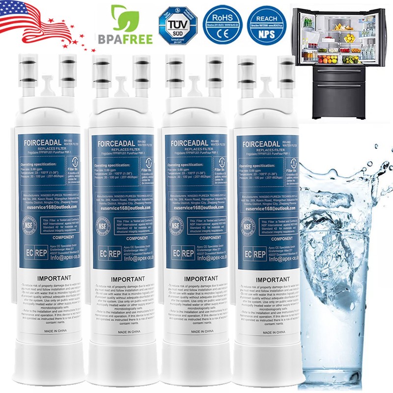 1-4Pcs Refrigerator Water Filter For Frigidaire FPPWFU01 PWF-1 Water Ice Filter