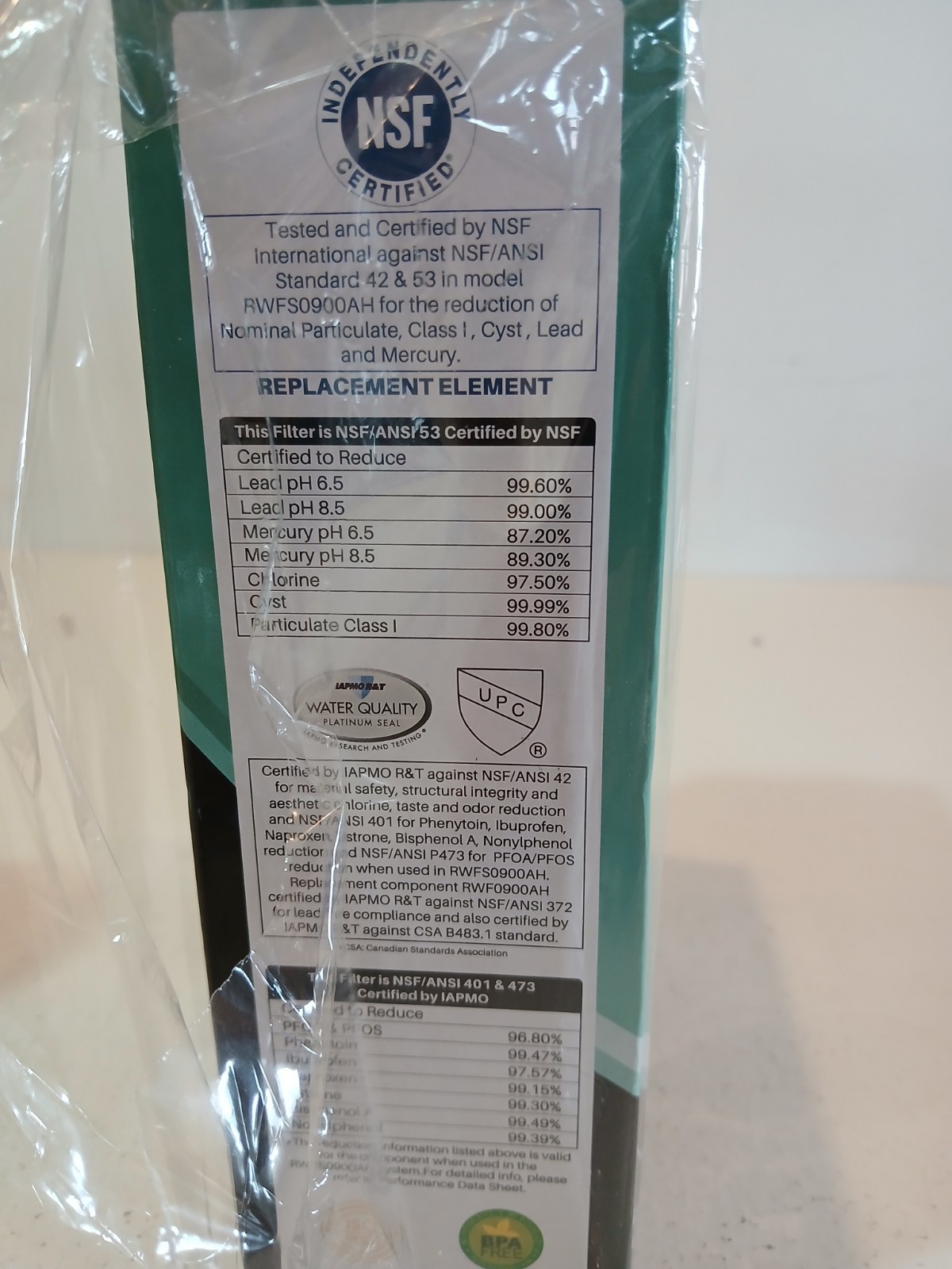 ICEPURE PRO UKF8001 Refrigerator Water Filter Replacement 2Pack NSF 53/42/401​