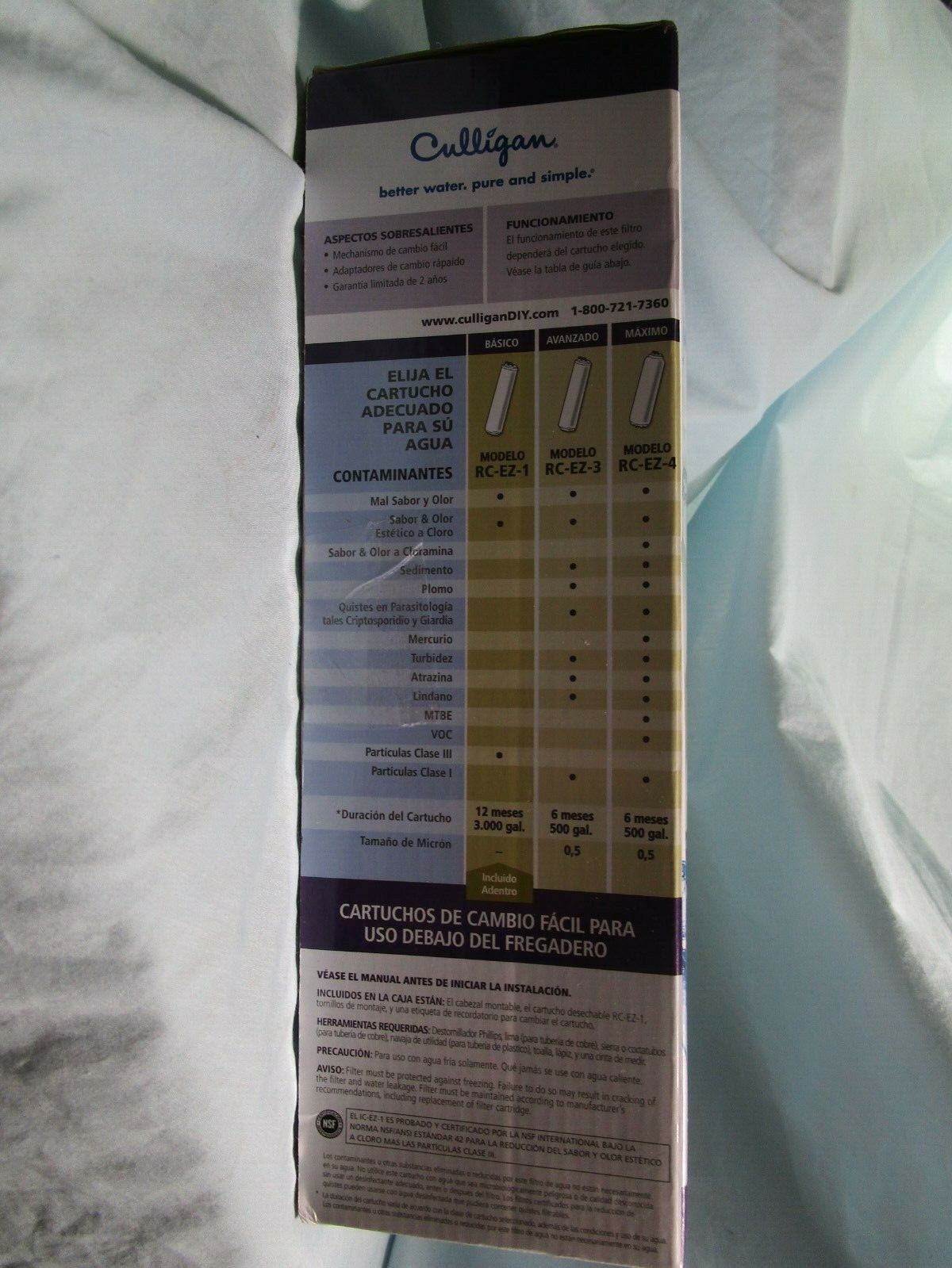 Culligan IC-EZ-1 Easy Change Icemaker & Refrigerator Dispenser Filter RC-EZ-1