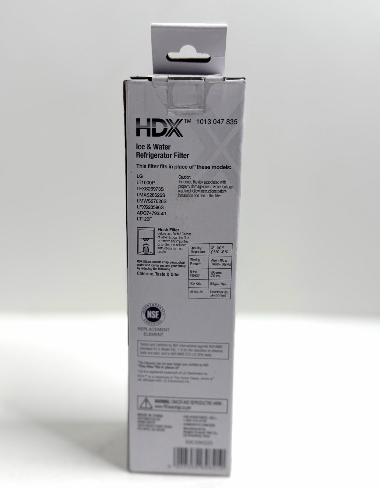 Refrigerator Water Filter, HDX Fits LG model LT1000P Open Box But Factory Sealed