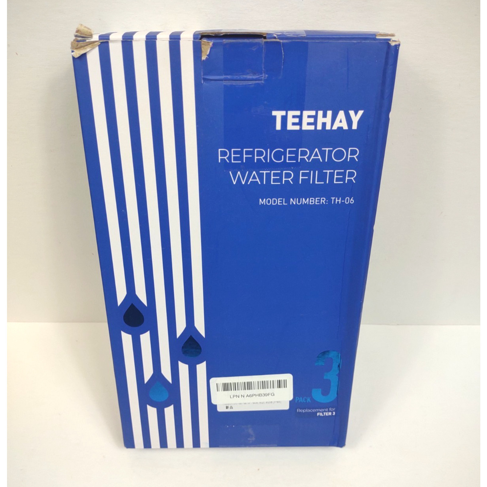 Teehay Refrigerator Water Filter Replacement TH-06 (2 Pack) New Sealed 300 Gal