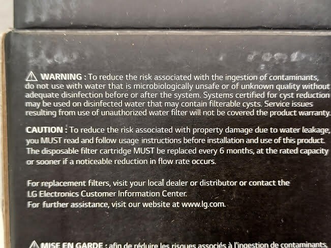 1- Pcs LG LT500P Replacement Cartridge Refrigerator Water Filter 500 Gallons