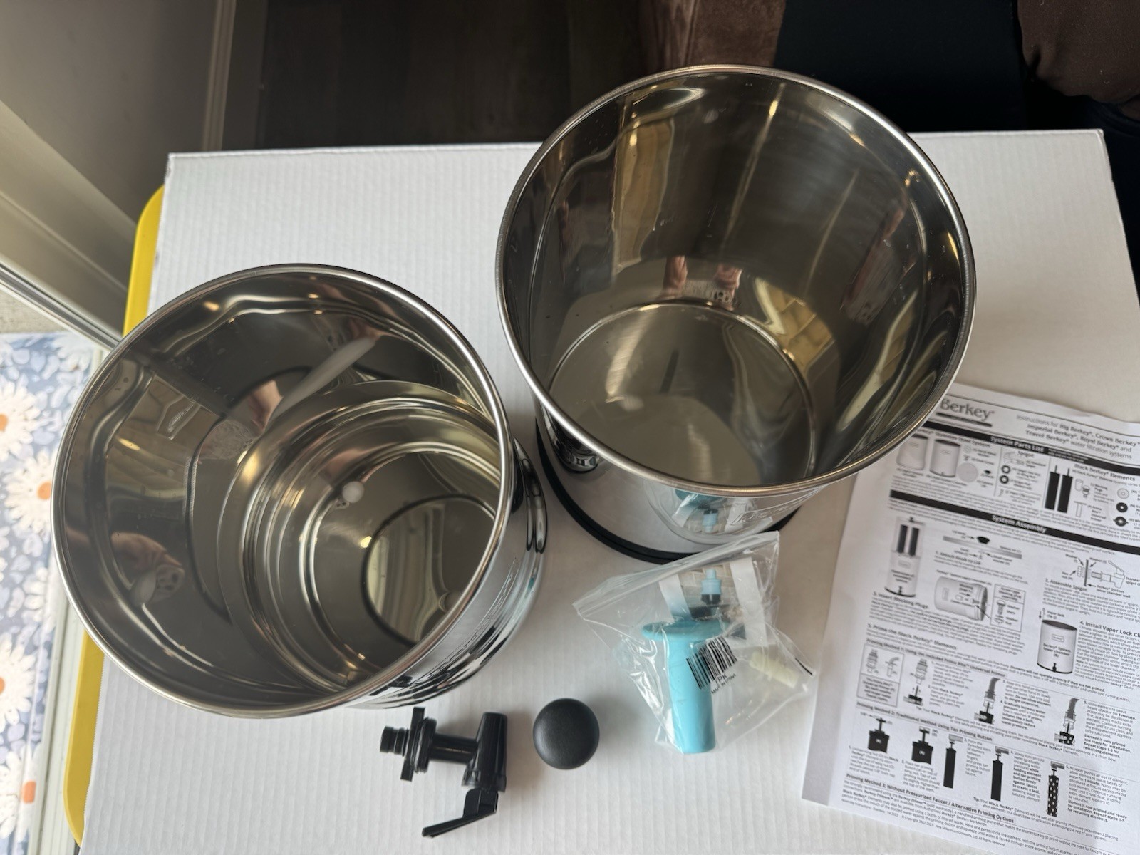 Travel Berkey 1.5 Gal Portable Gravity Water Filter w/2 Black Berkey Filters New