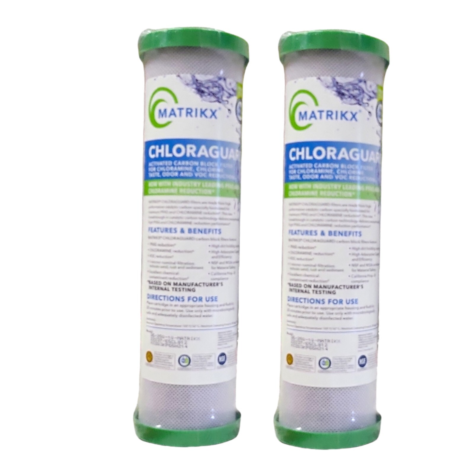 Matrikx 36-250-10-MATRIKX ( 2 Pack) 1-Micron 2.5″ X 10″ ChloraGuard – Chloramine