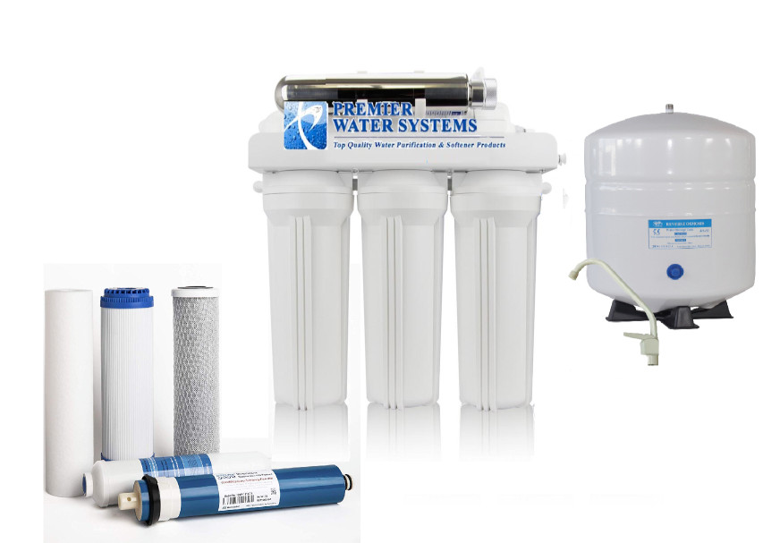 Well Water Reverse Osmosis Water System 6 Stage Permeate Pump UV Scale Reduction