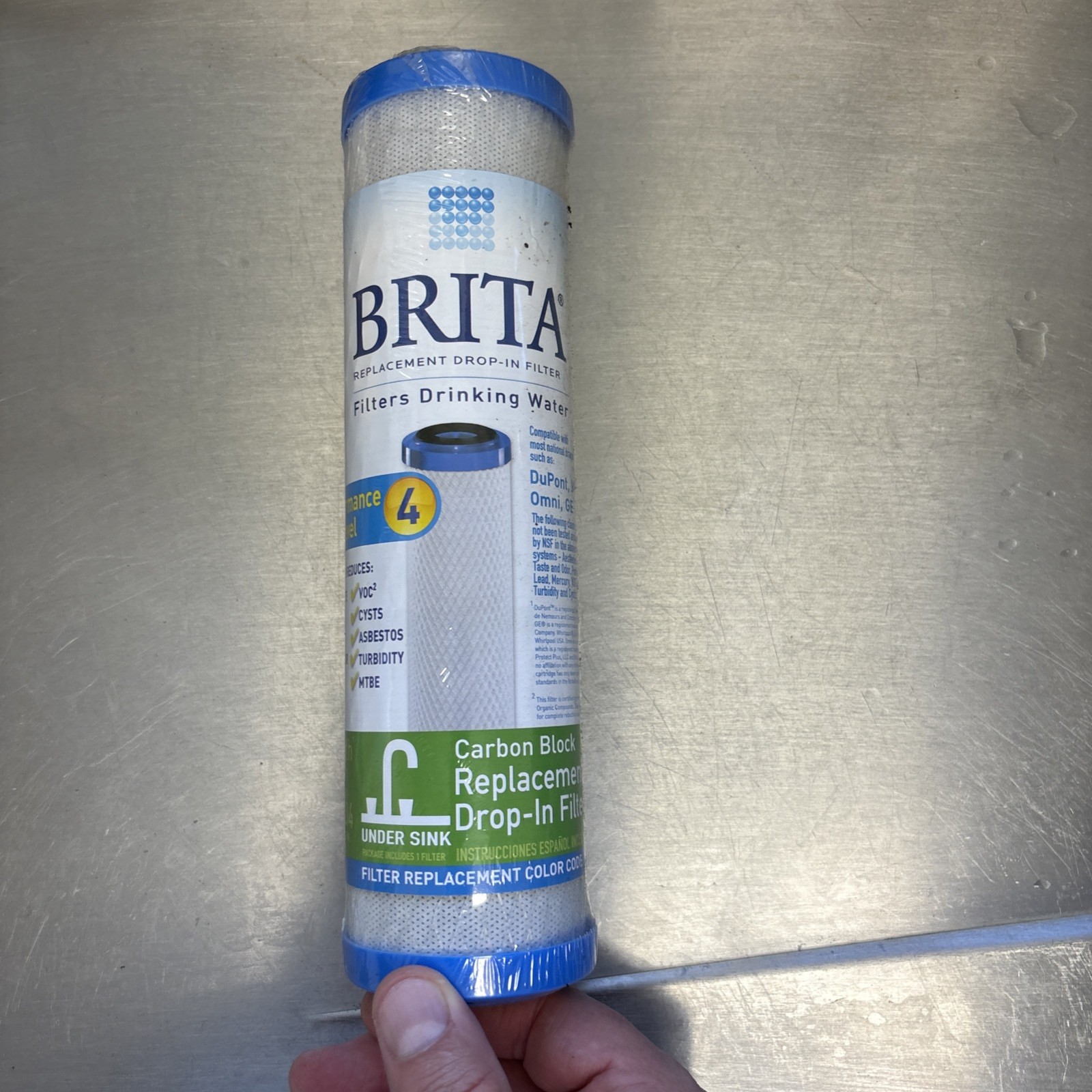 BRITA USF-104 Drop In Under Sink Filter Performance Level 4 For USS-120 See Disc