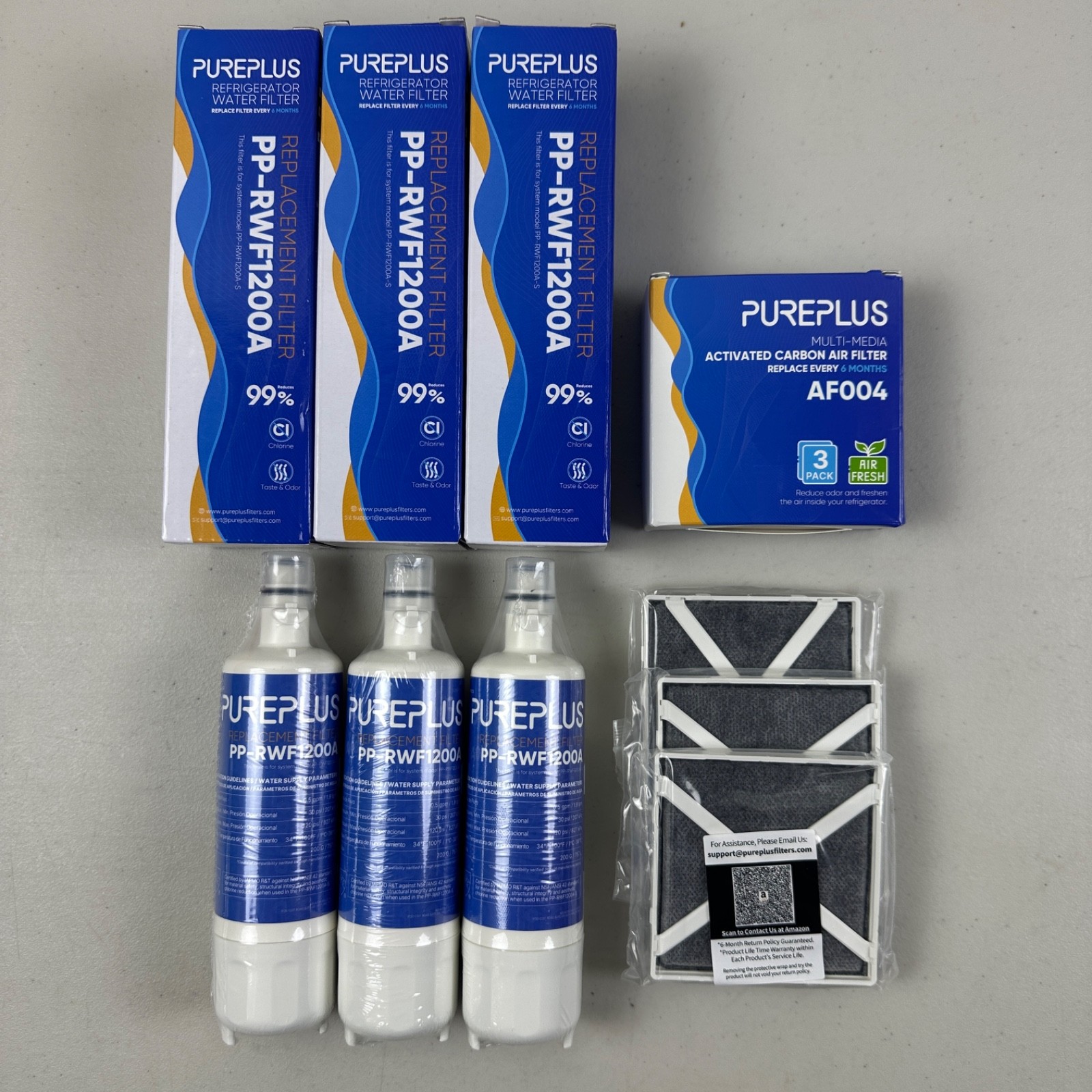 3 PACK PUREPLUS 469690 LT700P LG Kenmore 9690 RWF1200A Air Water Filter Combo