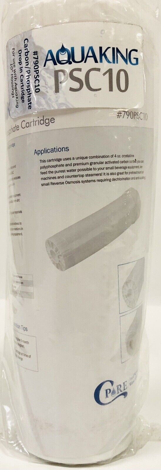Aquaking PSC10 9-3/4″ GAC/Phosphate Food Service Drop-In Carbon Cartridge Filter