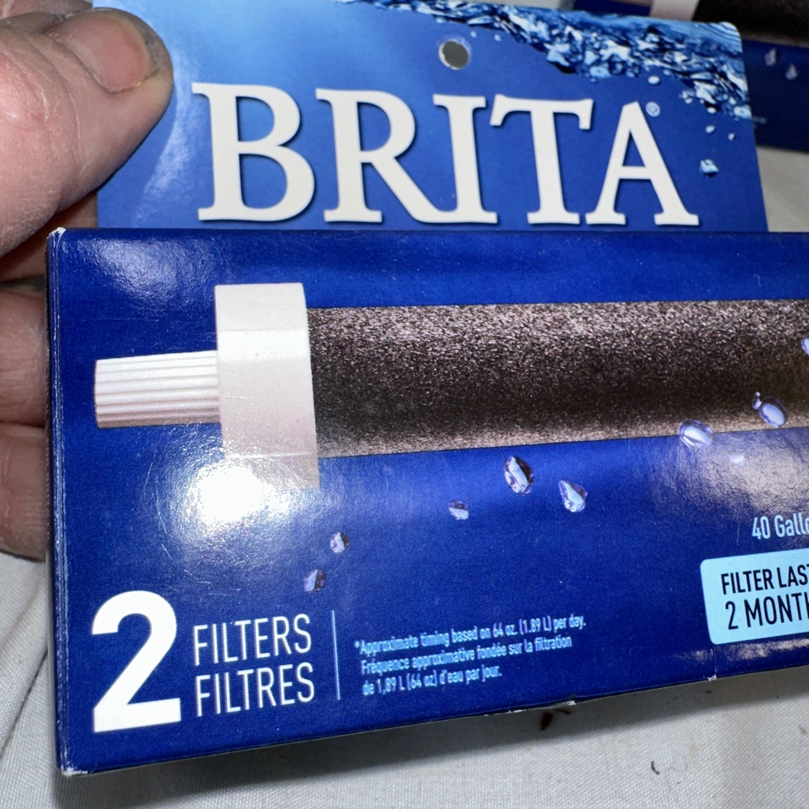 Set of 2 Brita Premium Water Bottle Replacement Filters 2 Count 40 gallons NIB