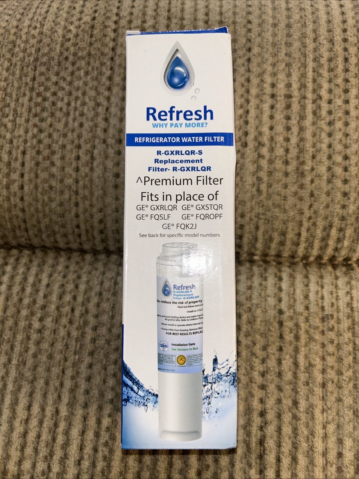 Pack Refresh Refrigerator Water Filter R-GXRTDR-S 0.5-1GPM 30-120PSI 300gal