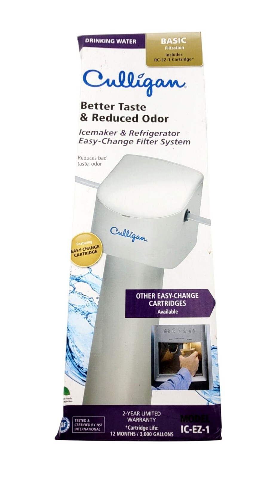Culligan1C-EZ-1 Icemaker & Refrigerator Easy-Change Basic Filter System