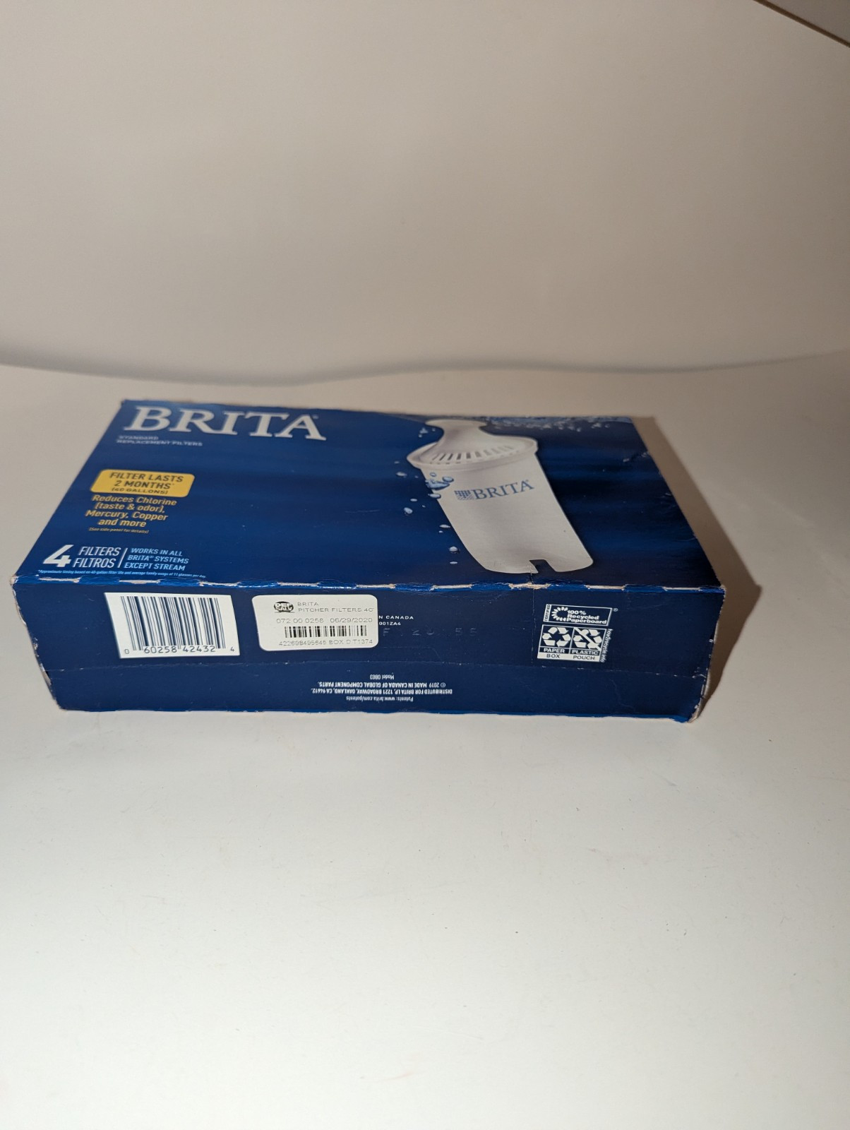 Brita Standard Replacement Water Filters for Pitchers and Dispensers 4 count NEW
