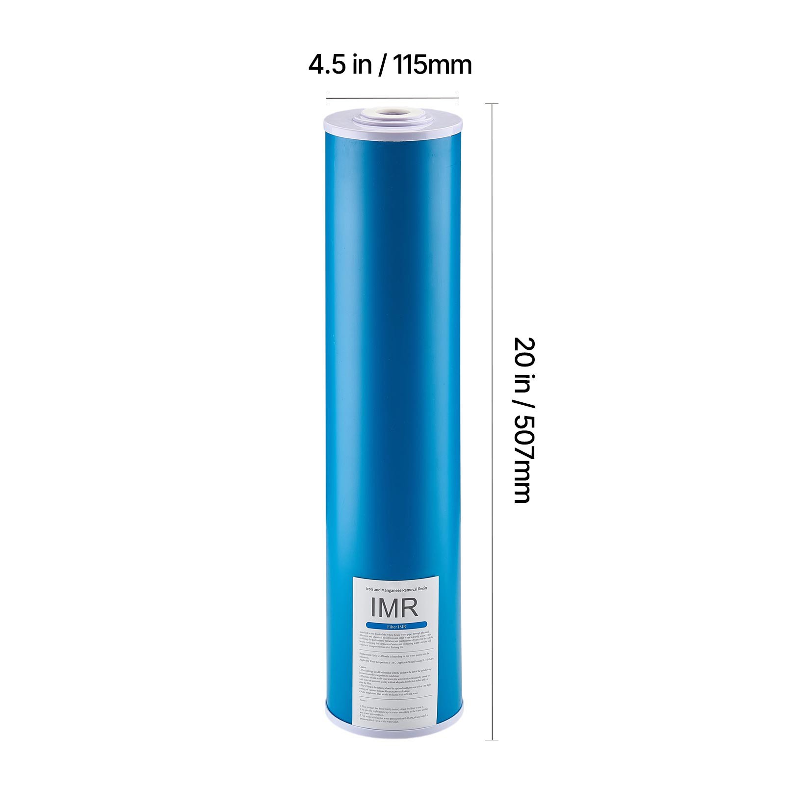 Whole House Water Filter Replacement Cartridge IMR 4.5″ x 20″ Iron & Manganese