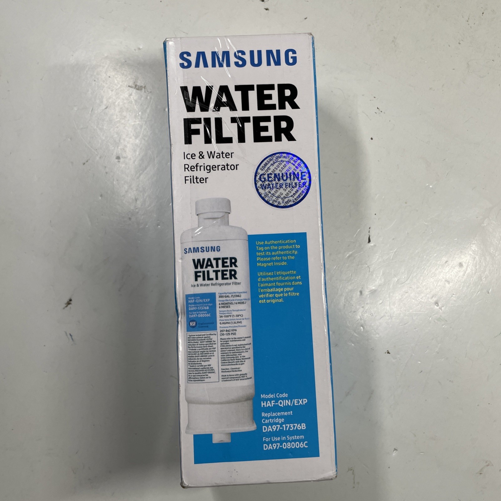 Samsung Genuine HAF-QIN/EXP DA97-17376B/DA97-08006C-A Refrigerator Water Filter