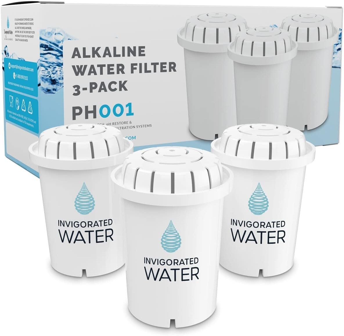 PH001 Alkaline Water Filter Replacement for Pitchers & Dispensers, BPA-Free, …