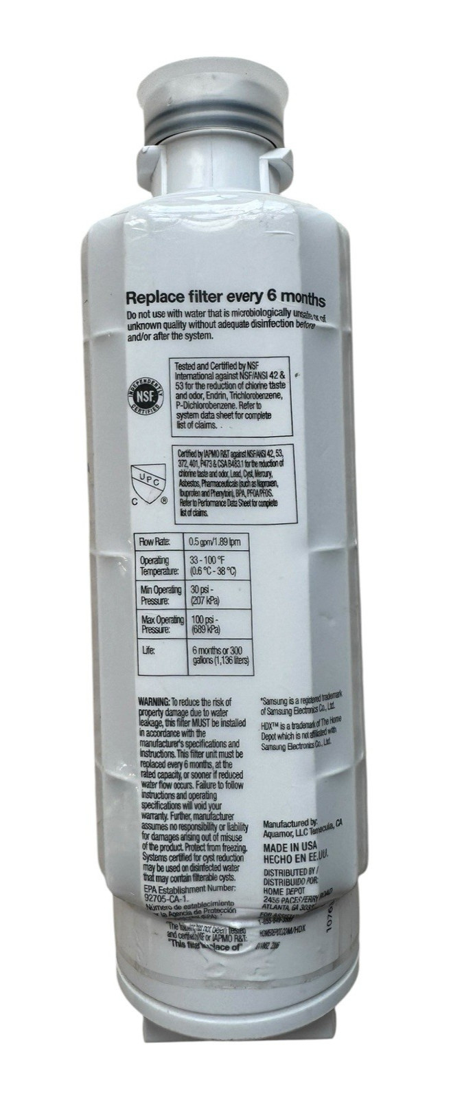 HDX FMS-4 Premium Refrigerator Water Filter Replacement for HAF-QINS