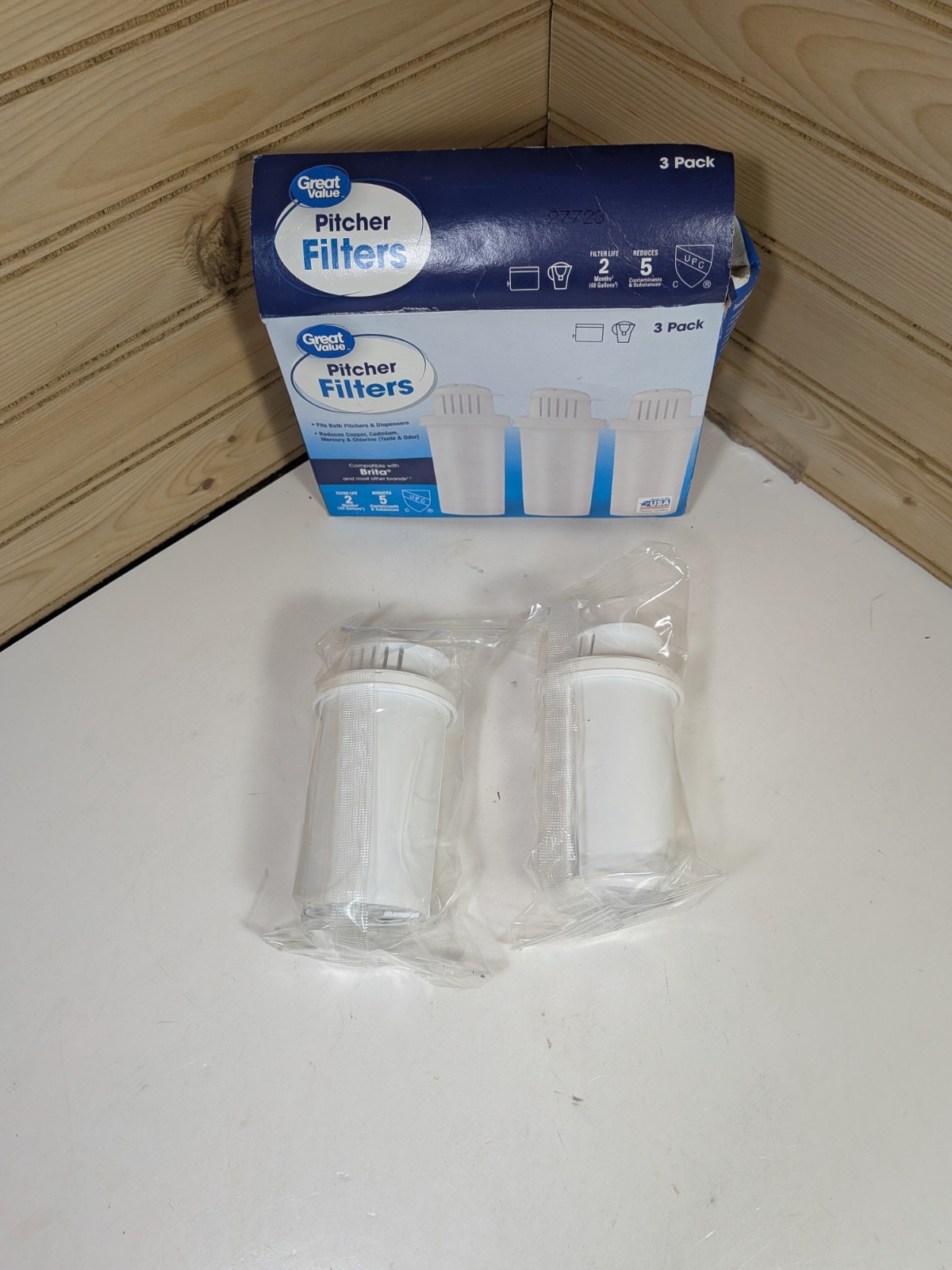 Great Value Pitcher Filters 2 Pck. Compatible With Brita Pitchers & Dispensers
