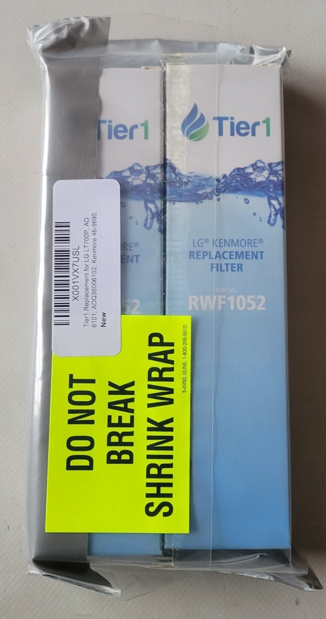 2x Lot NEW Tier1 RWF1052 Water Filter for LG LT700P Kenmore 46-9690 ADQ36006101